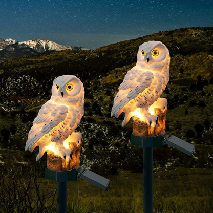 Owl | Uil Beeld Tuinverlichting en Decoratie (2-Pack)
