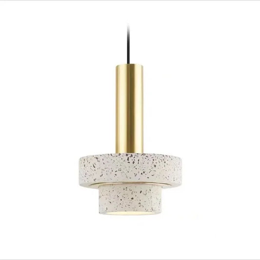 LAVÉRO Hanglamp – Luxe Koper & Vulkanisch Steen – Geometrisch Design met Warm LED Licht
