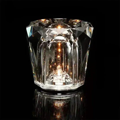 LUMICRYSTAL - Lamp met ijzeren basis en kristallen accenten