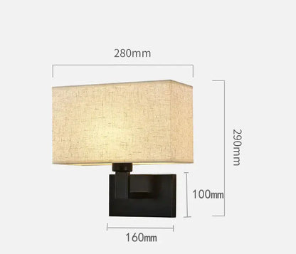Moderne Wandlamp met Stoffen Kap