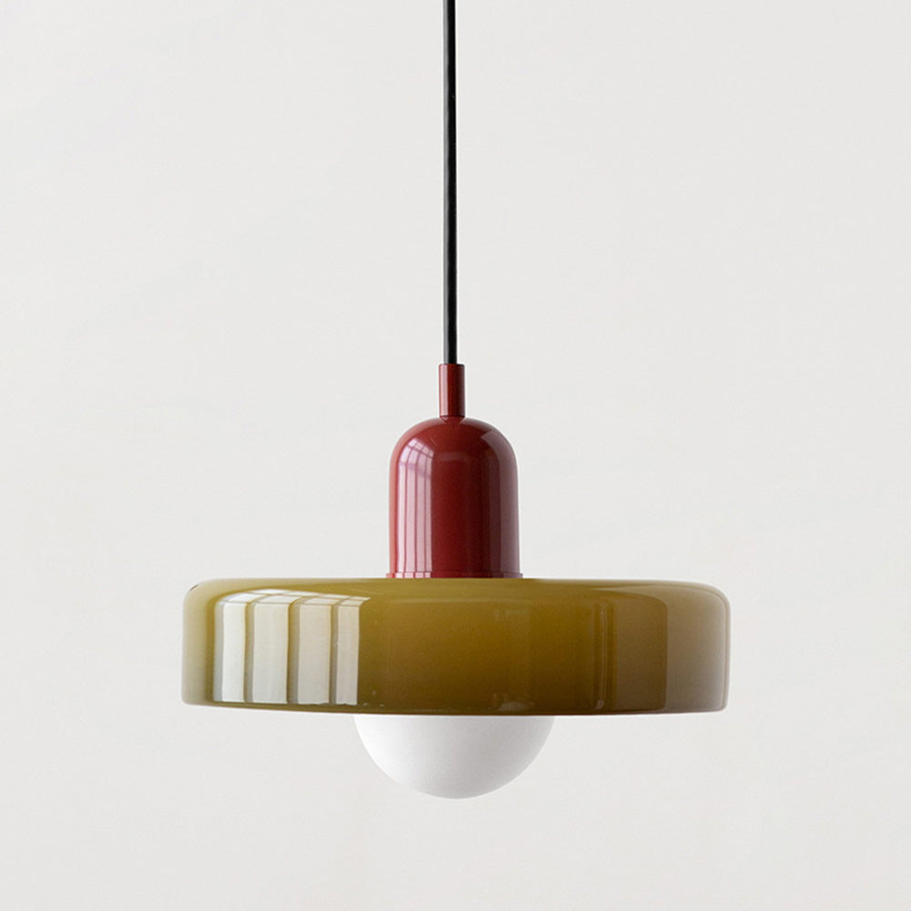 StiloGlas | Kleurrijke Hanglamp in Bauhaus-stijl – Glas-in-lood Design & Modern Vakmanschap