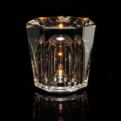 LUMICRYSTAL - Lamp met ijzeren basis en kristallen accenten