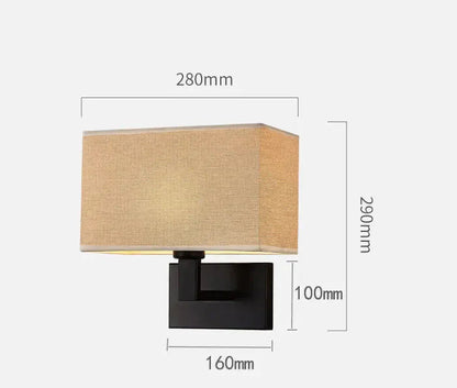 Moderne Wandlamp met Stoffen Kap