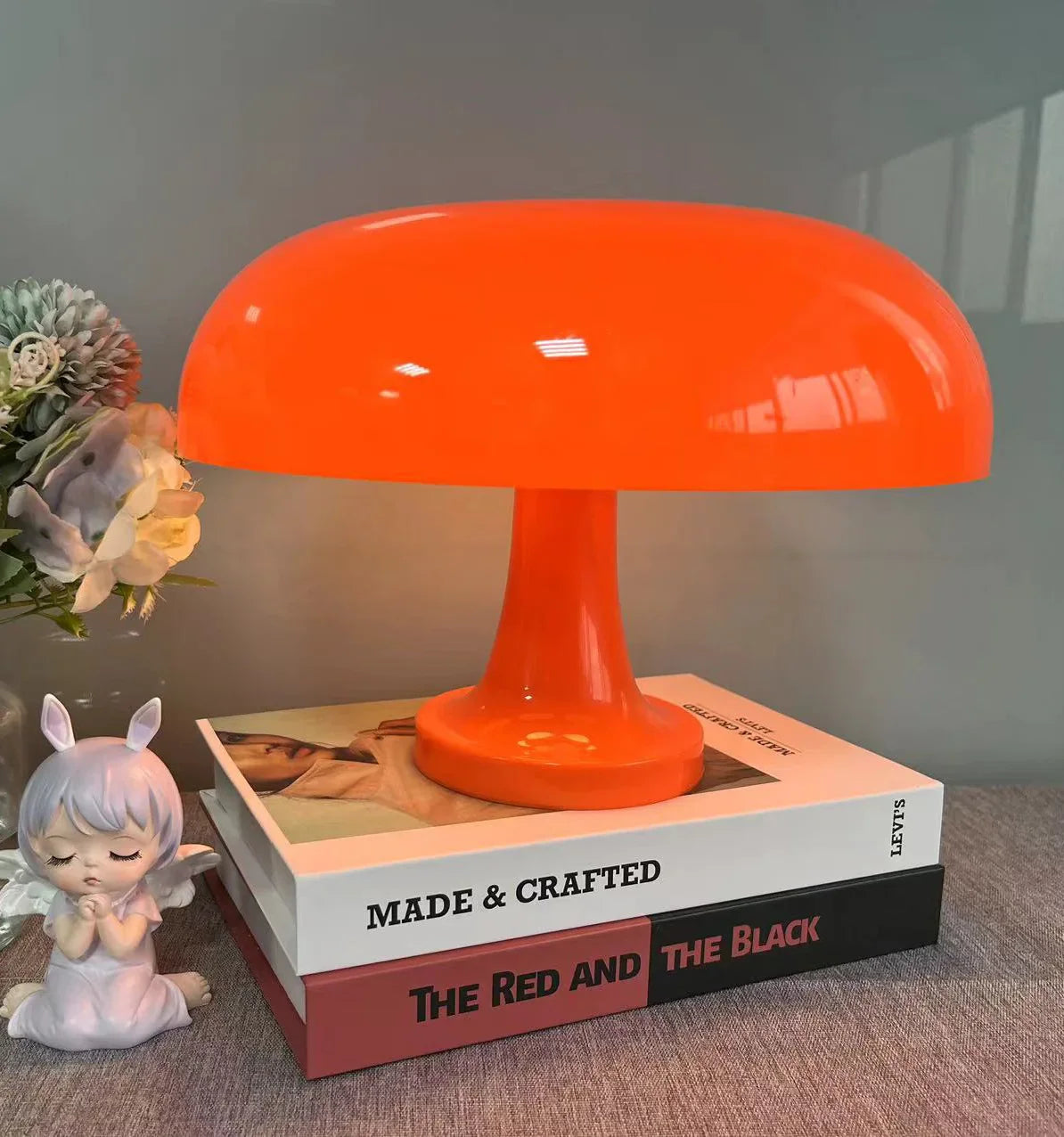 Retro Mushroom Tafellamp | Oranje