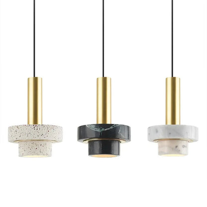 LAVÉRO Hanglamp – Luxe Koper & Vulkanisch Steen – Geometrisch Design met Warm LED Licht
