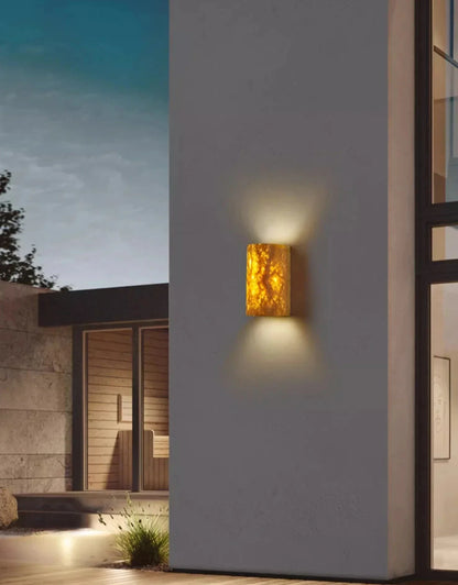 Soma | Travertin Minimalistische Buiten Wandlamp
