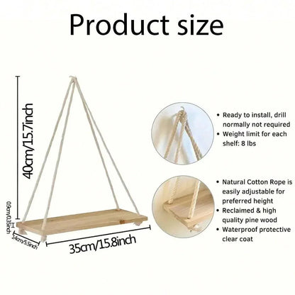 Wandplank - Hout voor planten en foto's