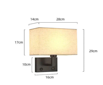 Moderne Wandlamp met Stoffen Kap