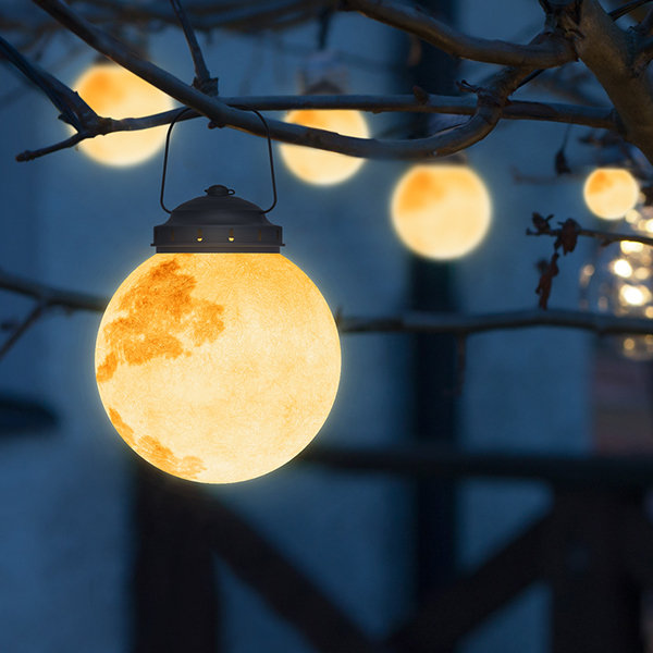 Elif Moderne LED Buitenlamp Hanglamp Goud Metaal Hars Hal Buiten