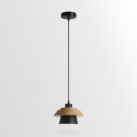Stenen houten hanglamp