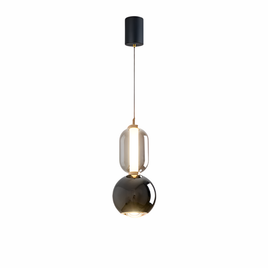 Scandinavische creatieve hanglamp met ijzeren glas