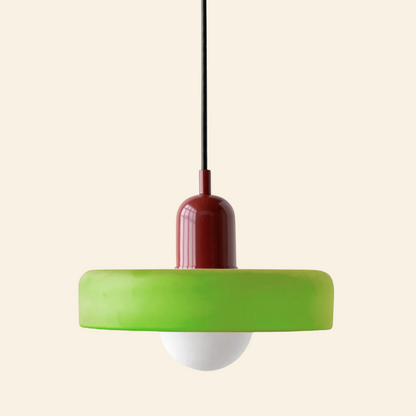 Macaron-  hanglamp met gekleurd glas en modern design
