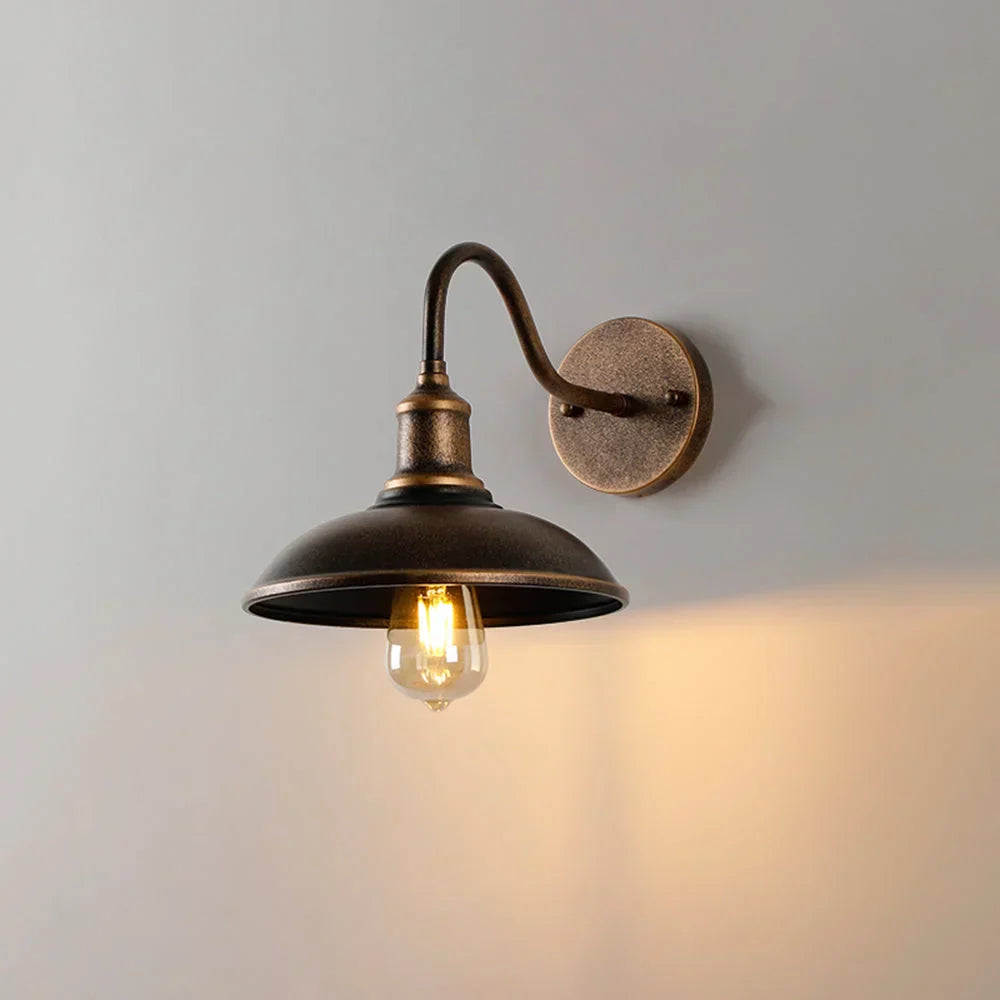 LONI Klassieke Buitenlamp met Zwanenhals | Weerbestendig & E27 Fitting