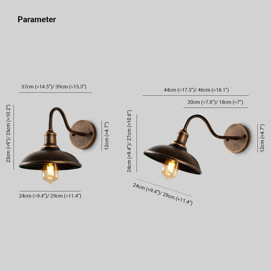 LONI Klassieke Buitenlamp met Zwanenhals | Weerbestendig & E27 Fitting