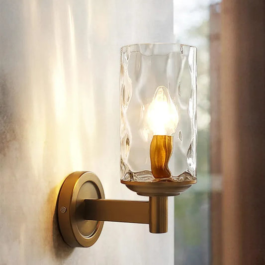 Klassieke retro wandarmatuur van glas
