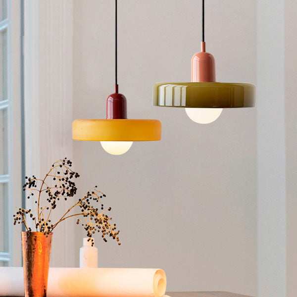 StiloGlas | Kleurrijke Hanglamp in Bauhaus-stijl – Glas-in-lood Design & Modern Vakmanschap