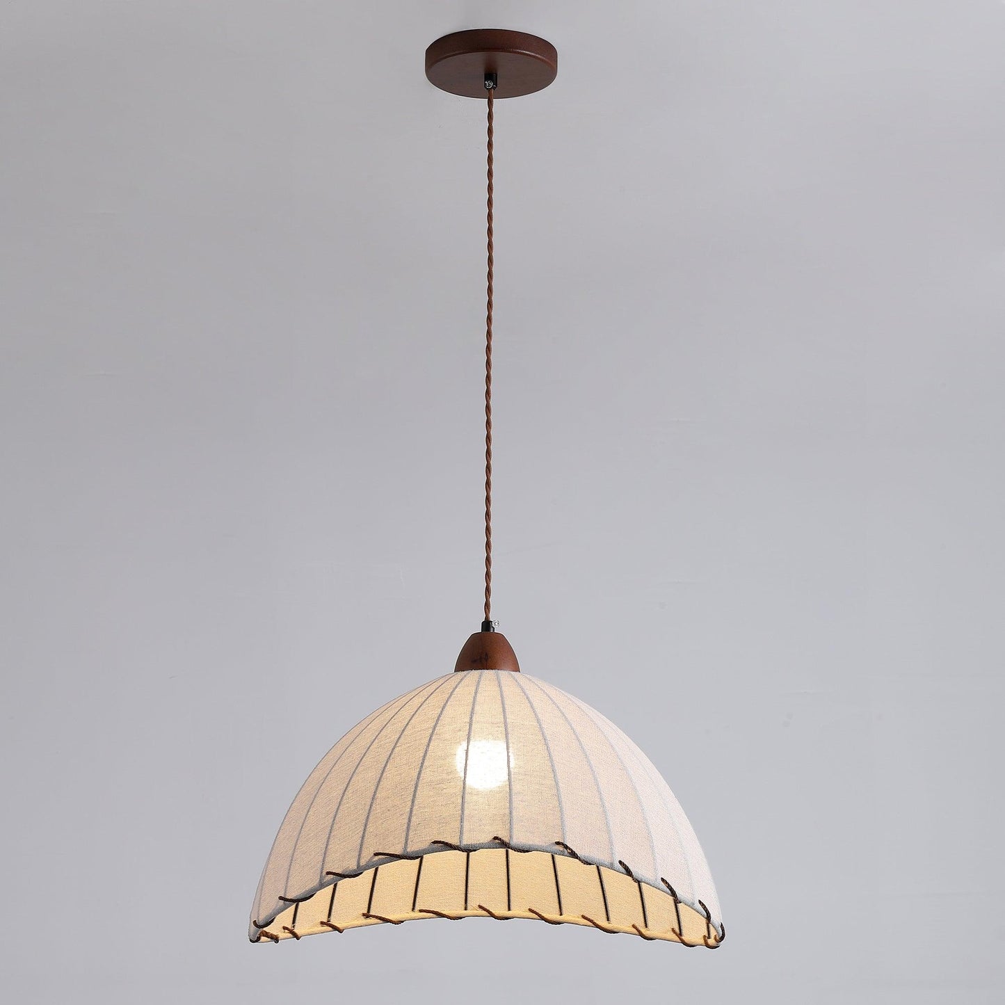 Hanglamp serie van hout en stof
