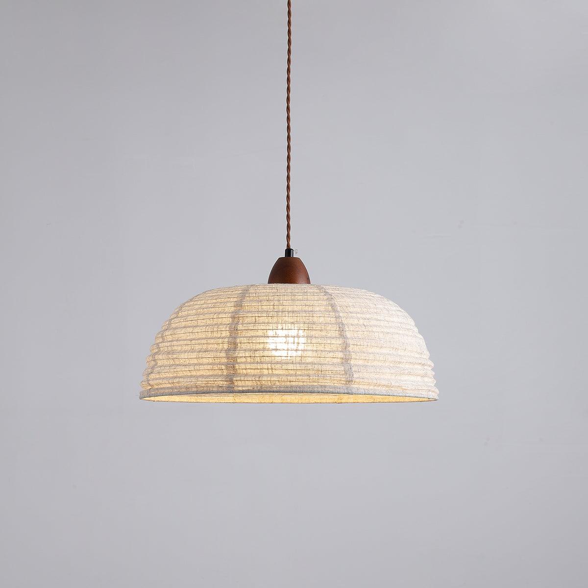 Hanglamp serie van hout en stof