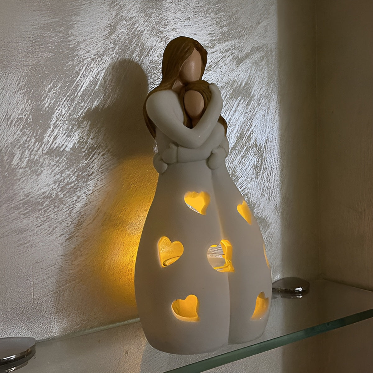 HeartLight | Hartverwarmende Moeder & Dochter Beeld Lamp