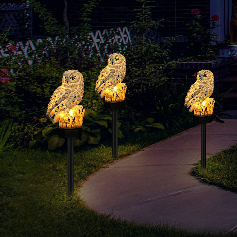 Owl | Uil Beeld Tuinverlichting en Decoratie (2-Pack)