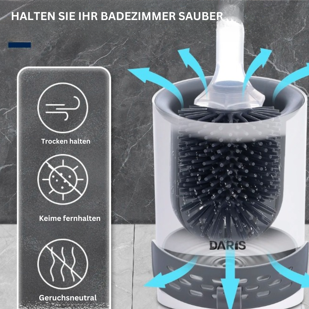 Praktische en veelzijdige toiletborstel met dispenser