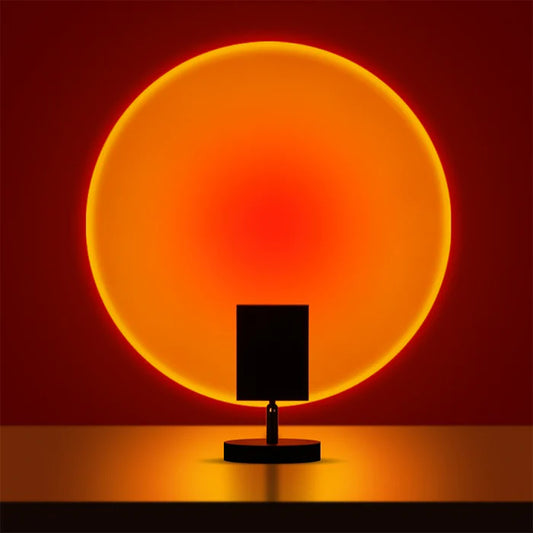 GlowBright - Retro tafellamp met zonsondergang