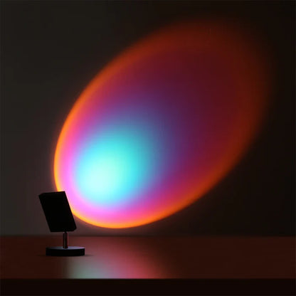 GlowBright - Retro tafellamp met zonsondergang
