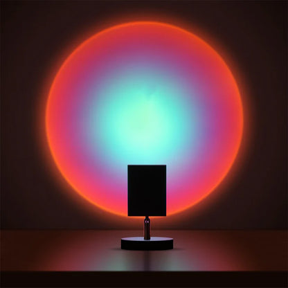 GlowBright - Retro tafellamp met zonsondergang