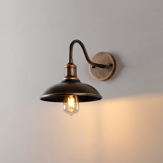 Alessio Rustieke Komvormige Antiek Messing IP65 Waterdichte Wandlamp voor Buiten