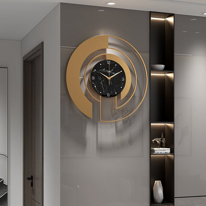 Valeria | Moderne Gouden Wandklok met Stijlvol Geometrisch Ontwerp