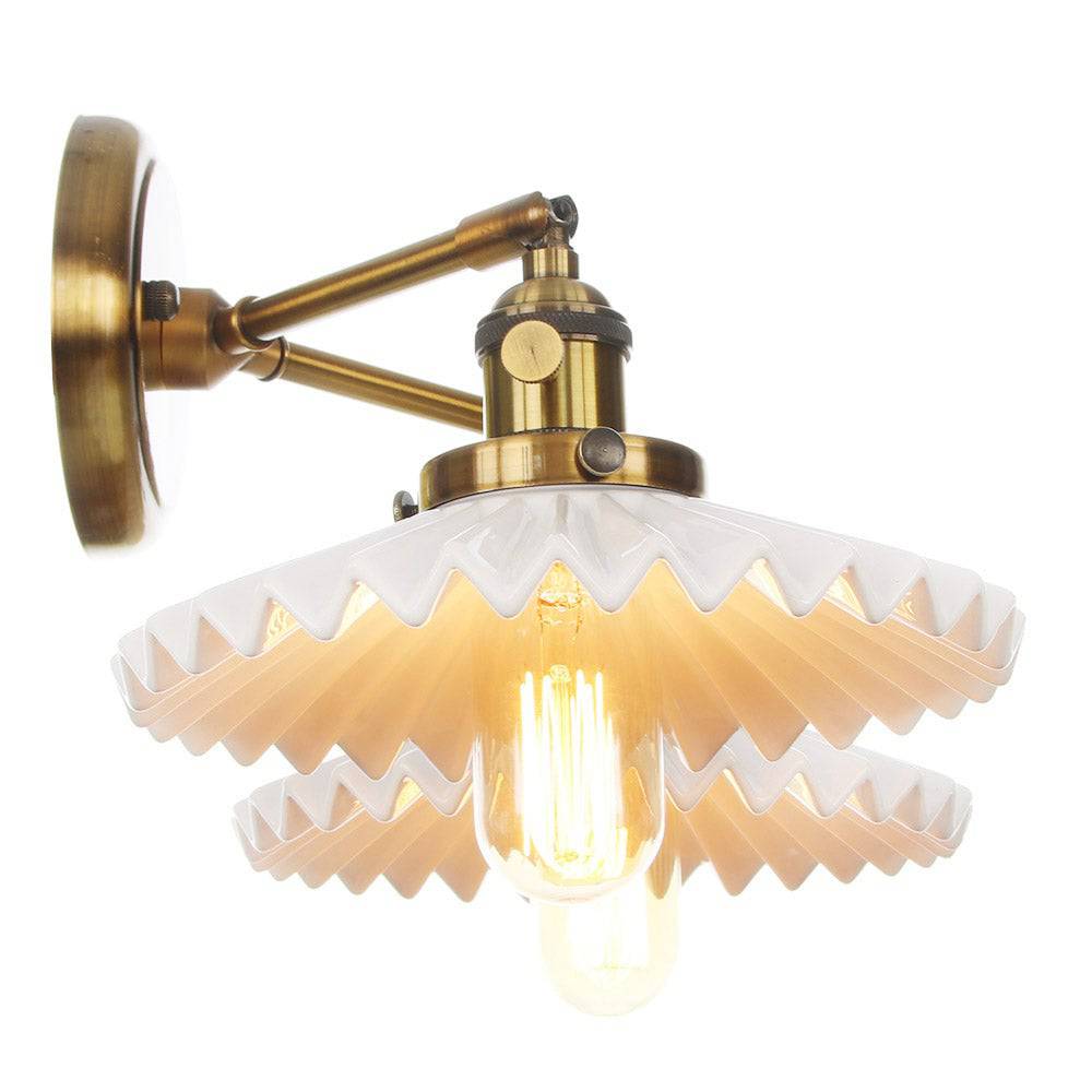 Aurio Retro- Keramische wandlamp met dubbele verlichting