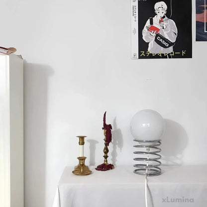 ArtisticStat - Metalen vederlichte glazen tafellamp