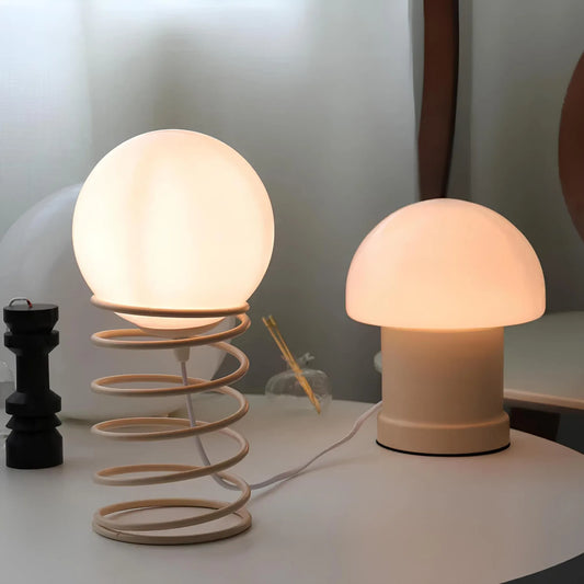 ArtisticStat - Metalen vederlichte glazen tafellamp
