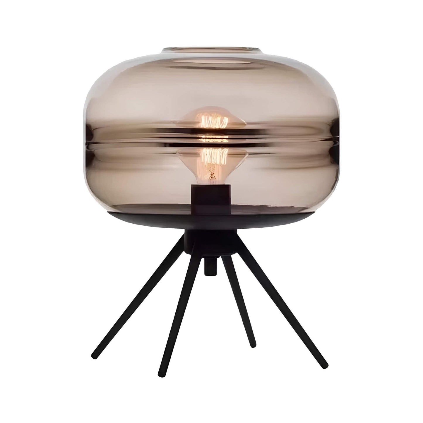 Elegante tafellamp | Modern ontwerp met glazen koepel en stevige metalen voet