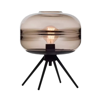 Elegante tafellamp | Modern ontwerp met glazen koepel en stevige metalen voet