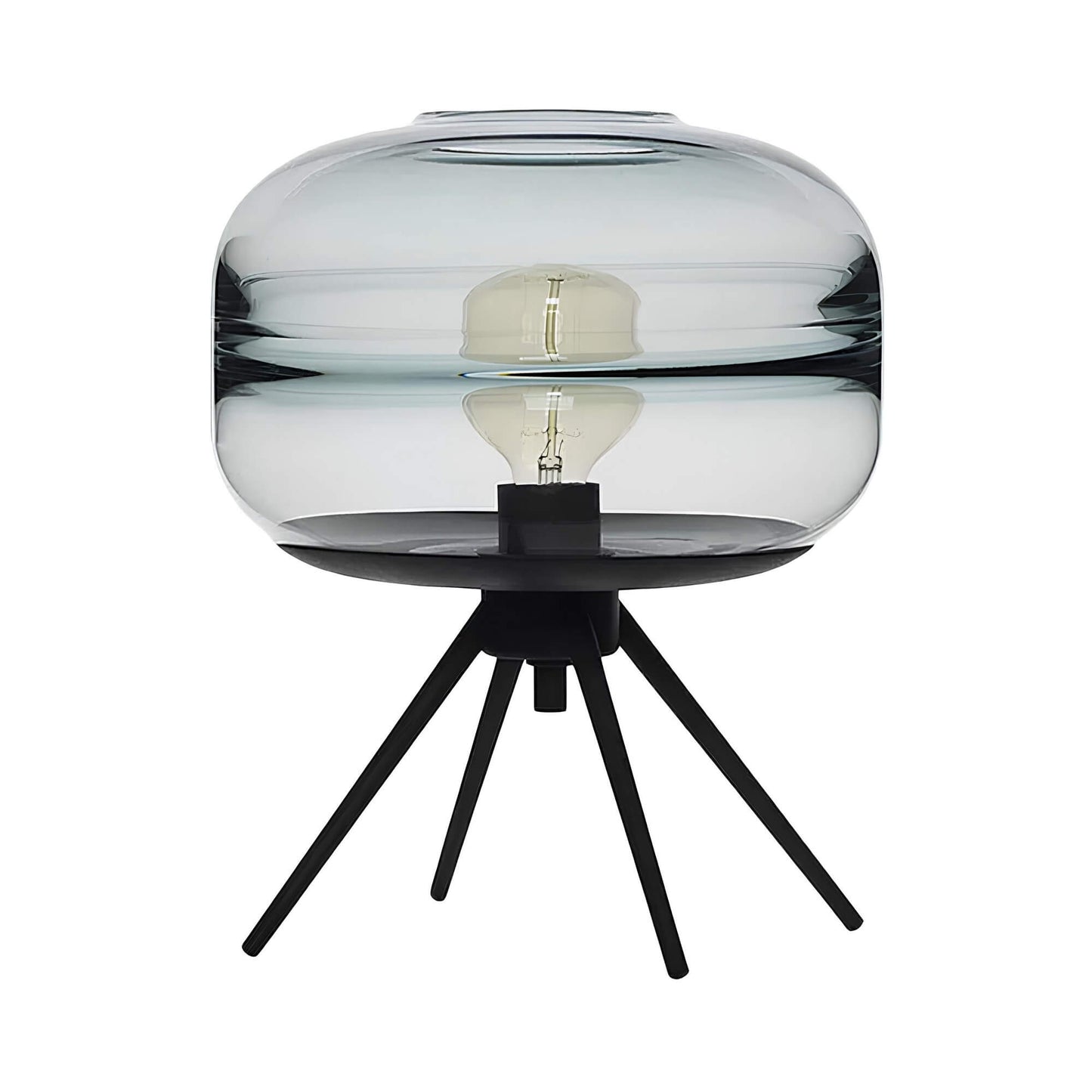 Elegante tafellamp | Modern ontwerp met glazen koepel en stevige metalen voet