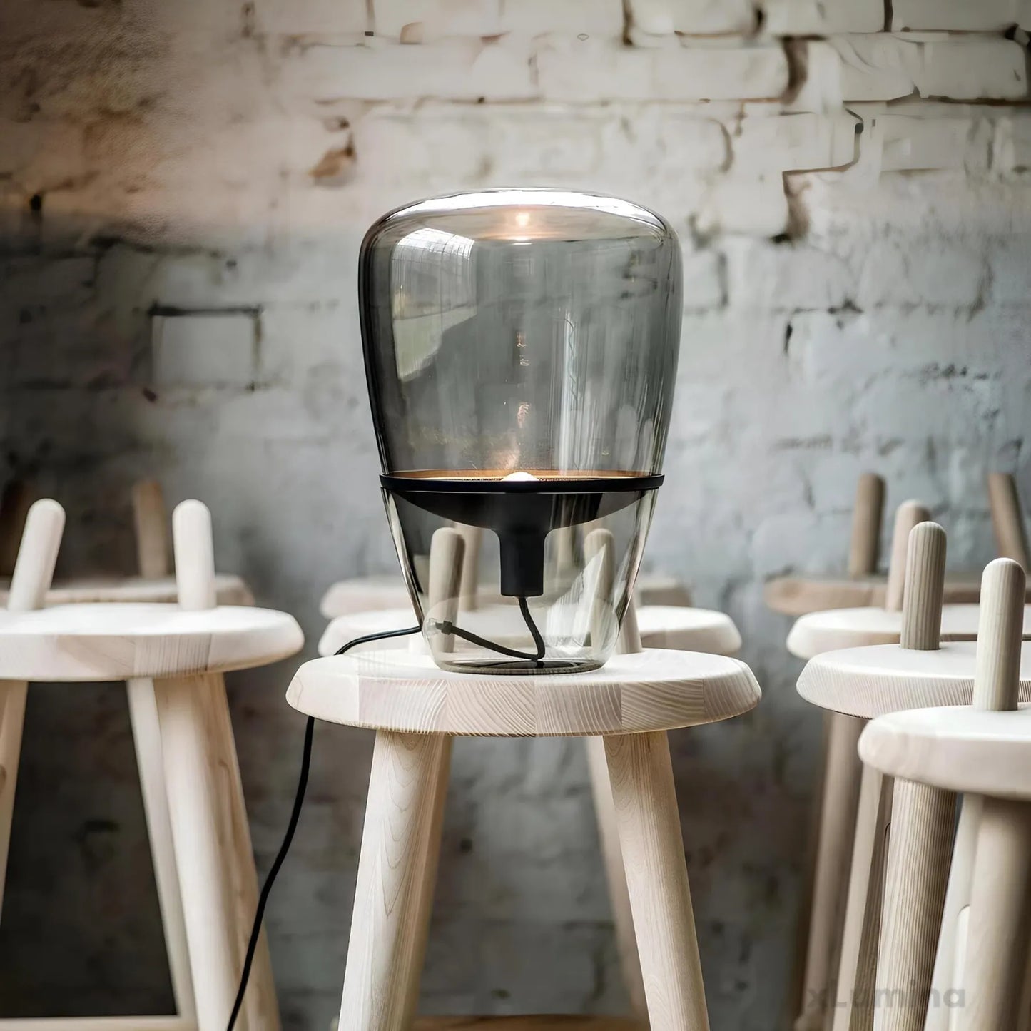 van glas voor de woonkamer - tafellamp met elegante binnenverlichting