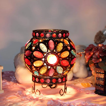 BeadLight - Bedlampje met acrylkralen in brons