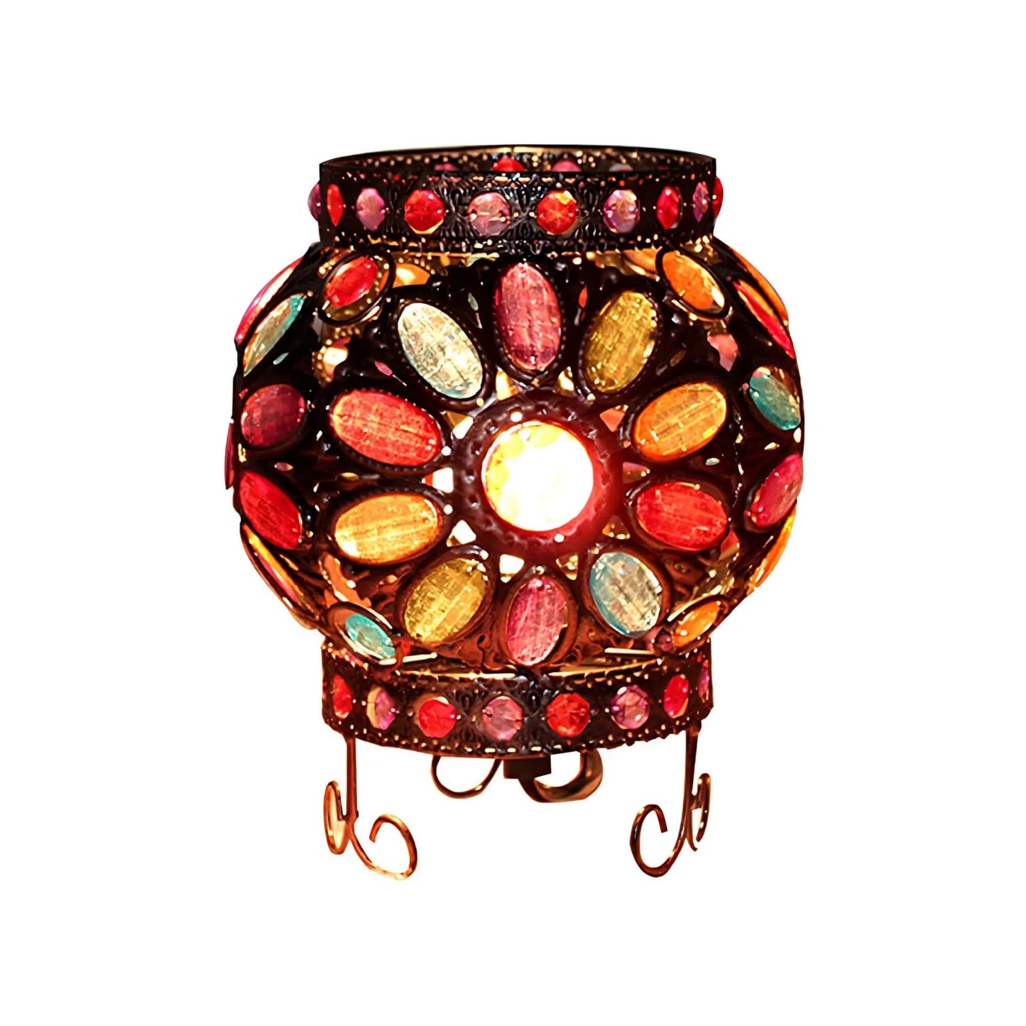 BeadLight - Bedlampje met acrylkralen in brons