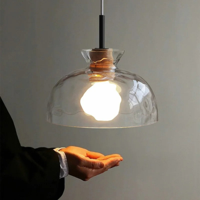 Luma - Hanglamp in gegolfd glas
