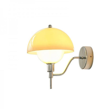Paddestoel wandlamp crème
