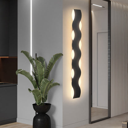 Golfvormige Buiten Wandlamp