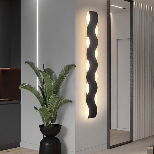 Golfvormige Buiten Wandlamp