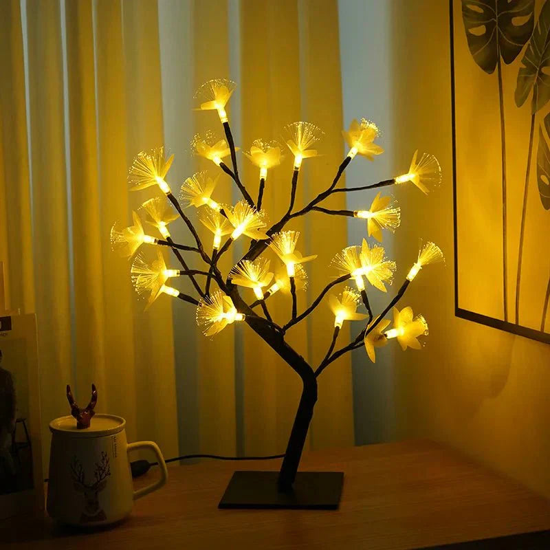 BonsaiLicht - Betoverende Lamp met Rozen in Bamboe Design