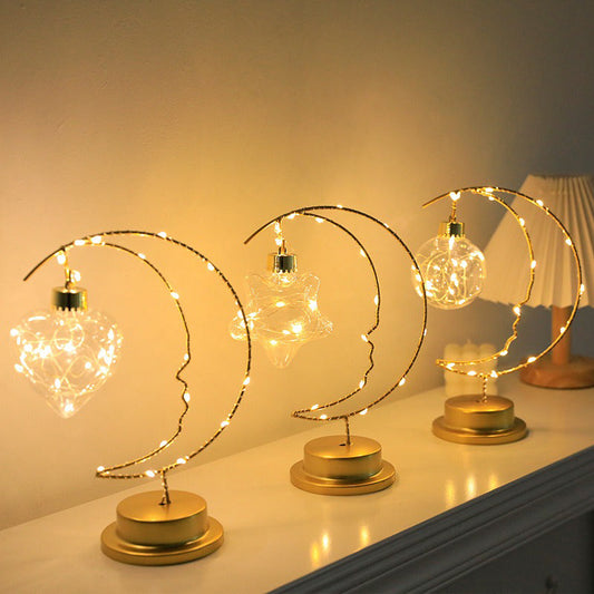 Starlight Dream Nachtlampje | LED Bedlamp met Maan- & Sterrenprojector, USB Oplaadbaar voor Slaapkamer & Kinderen