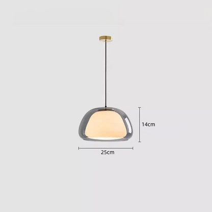 LUNARIA Hanglamp – Witte Glazen Bol met Diffuser – Elegant Design & E27 Fitting