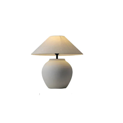 LumiCeram Keramische Tafellamp | Handgemaakte Aardewerk Lamp met LED, Gezellige Sfeerverlichting voor Woonkamer & Slaapkamer