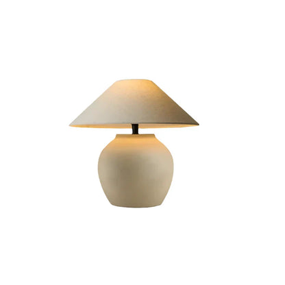 LumiCeram Keramische Tafellamp | Handgemaakte Aardewerk Lamp met LED, Gezellige Sfeerverlichting voor Woonkamer & Slaapkamer