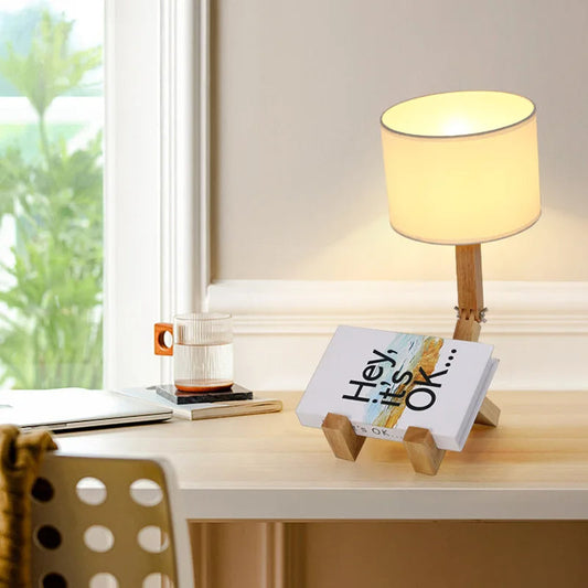 HolzFlex | Aanpasbare houten bureaulamp