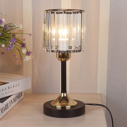 SparklingGold Kristallen Tafellamp | Luxe Gouden LED Lamp met Dimbare Verlichting voor Bureau & Woonkamer